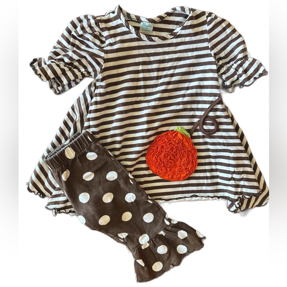 Pumpkin Set w/ Ruffle Bottom Pants 18M